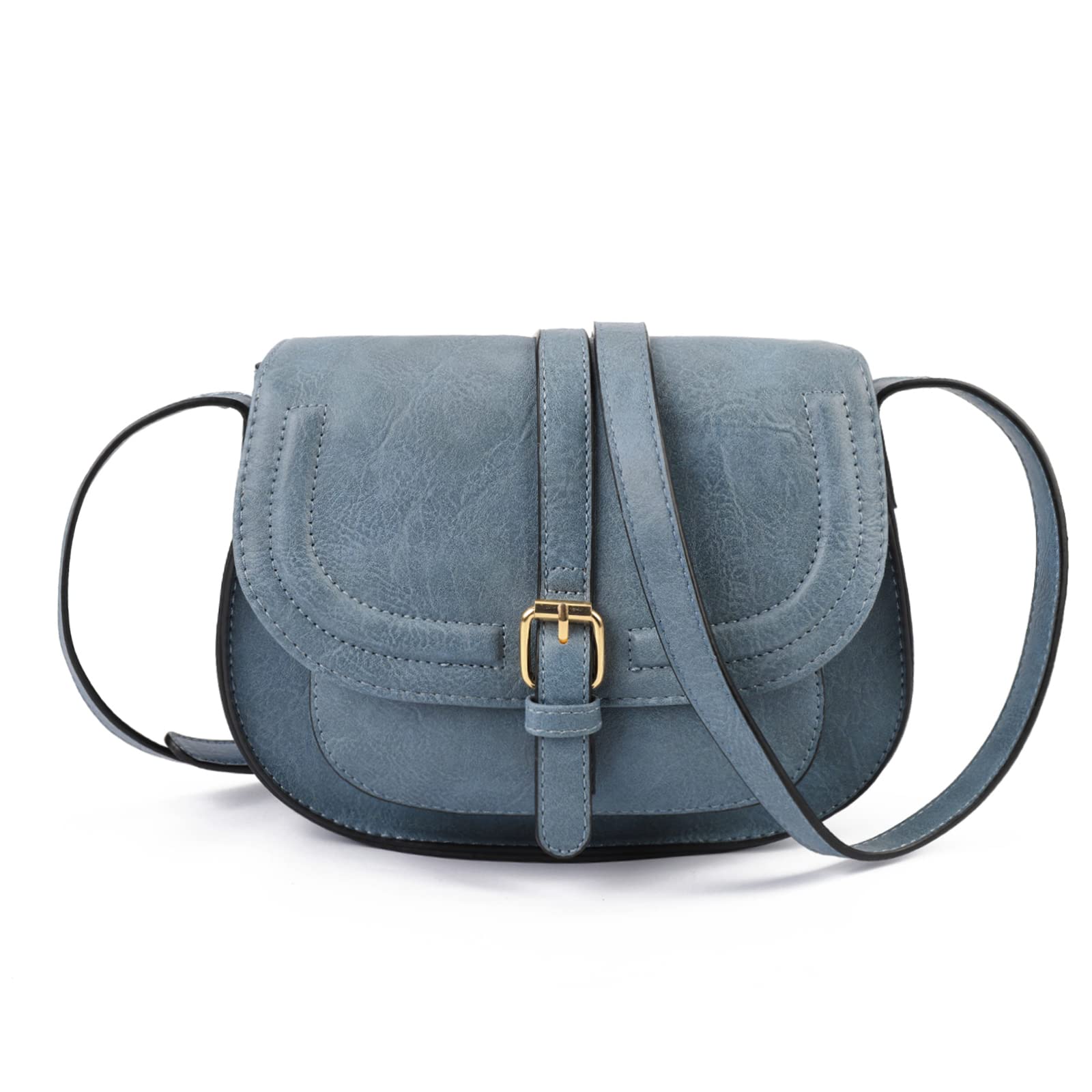 Women's Vegan Leather Crossbody Bags - Small Saddle Purse & Boho Shoulder Bag for Everyday Use, Travel & Casual Outings