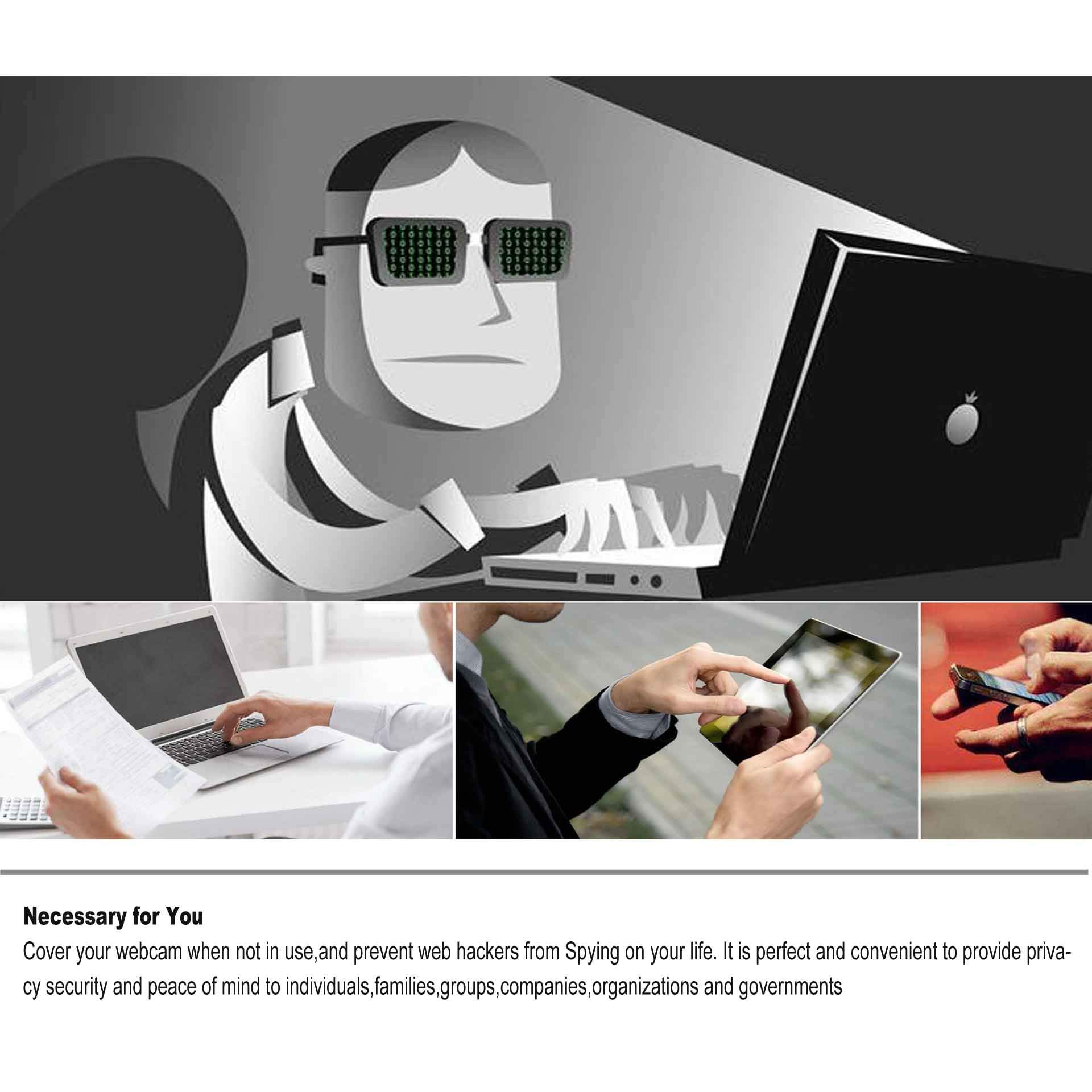 3 Pack Ultra Slim Webcam Cover for Laptop, PC & Mac - Privacy Protection for Work & Travel