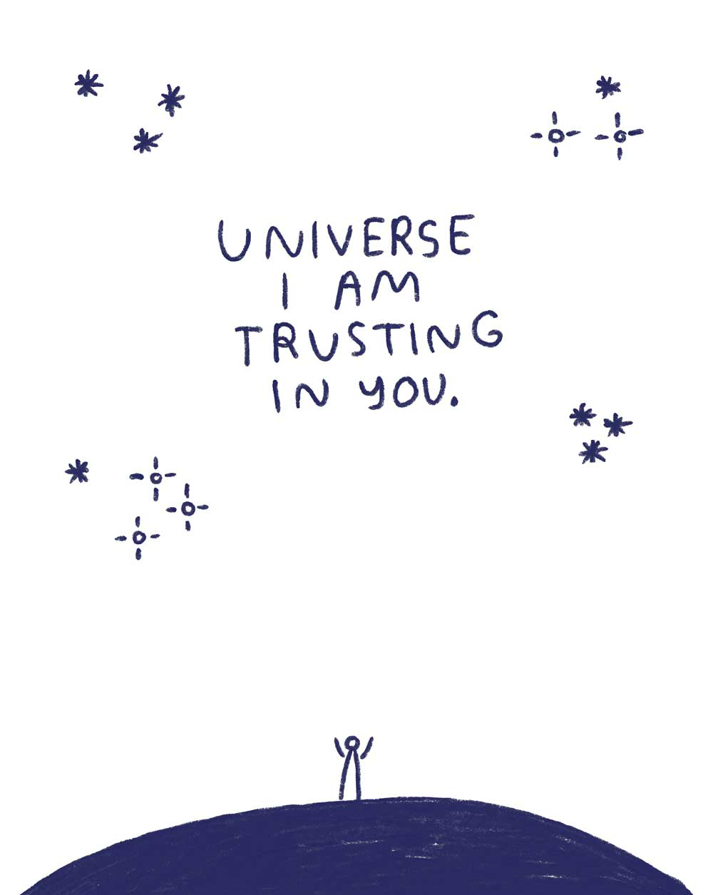 Universe I Am Trusting in You Print - Inspirational Wall Art for Home, Office & Meditation Space - Perfect for Spiritual Decor & Positive Vibes