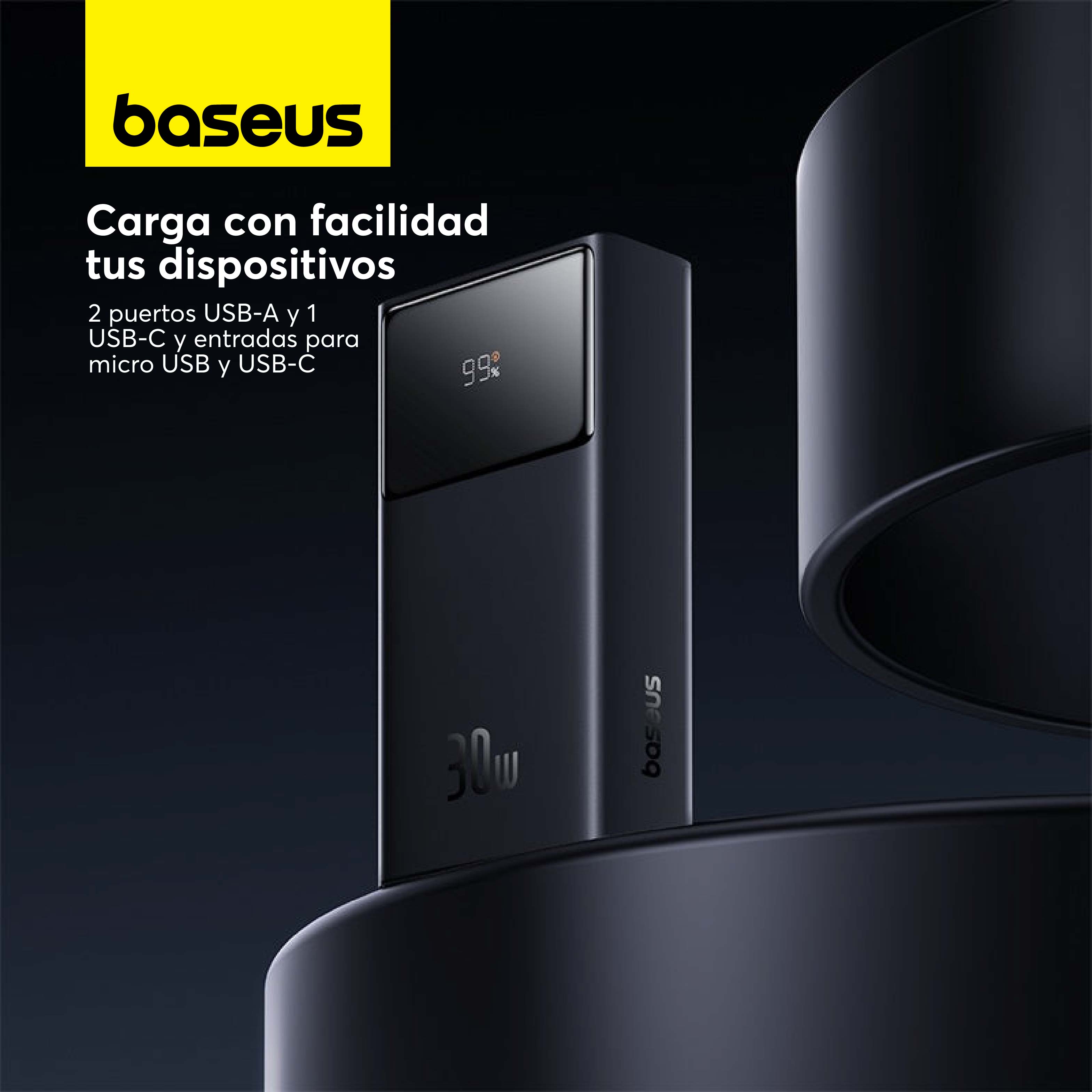 Baseus Star Lord 10000mAh Power Bank with Digital Display, 30W Fast Charging Portable Charger - Perfect for Travel, Camping & Emergency Power Backup (Black)