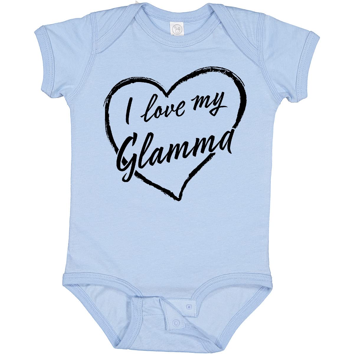Inktastic I Love My Glamma Black Chalk Heart Baby Bodysuit - Cute Outfit for Grandparents Day, Family Photos & Special Occasions