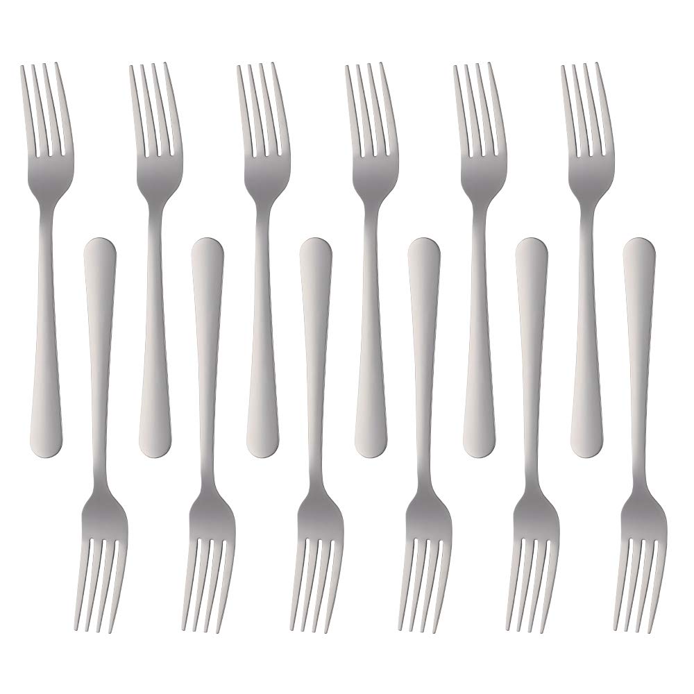 Premium Stainless Steel Dinner Forks Set of 12 - Heavy Duty 18/10 Silverware for Family, Restaurant, Wedding & Party - Elegant Flatware for Fine Dining, Buffets & Special Occasions