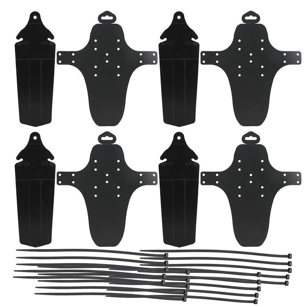 SUNGOOYUE 4Pcs Bike Mud Guards - Long Thin Fork Mountain Bike Fenders - Durable Bicycle Mudguard Accessories for Off-Road Cycling & Wet Weather Protection