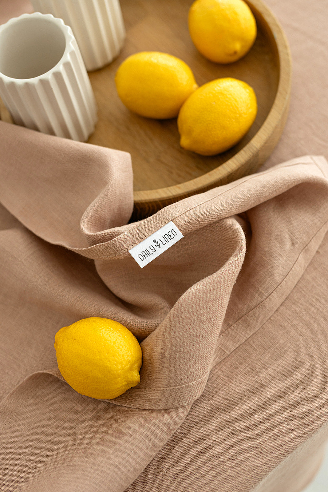 Premium Linen Tablecloth for Dining - Washable & Wrinkle-Resistant Powder Blue Table Cover for Wedding, Party, and Home Decor