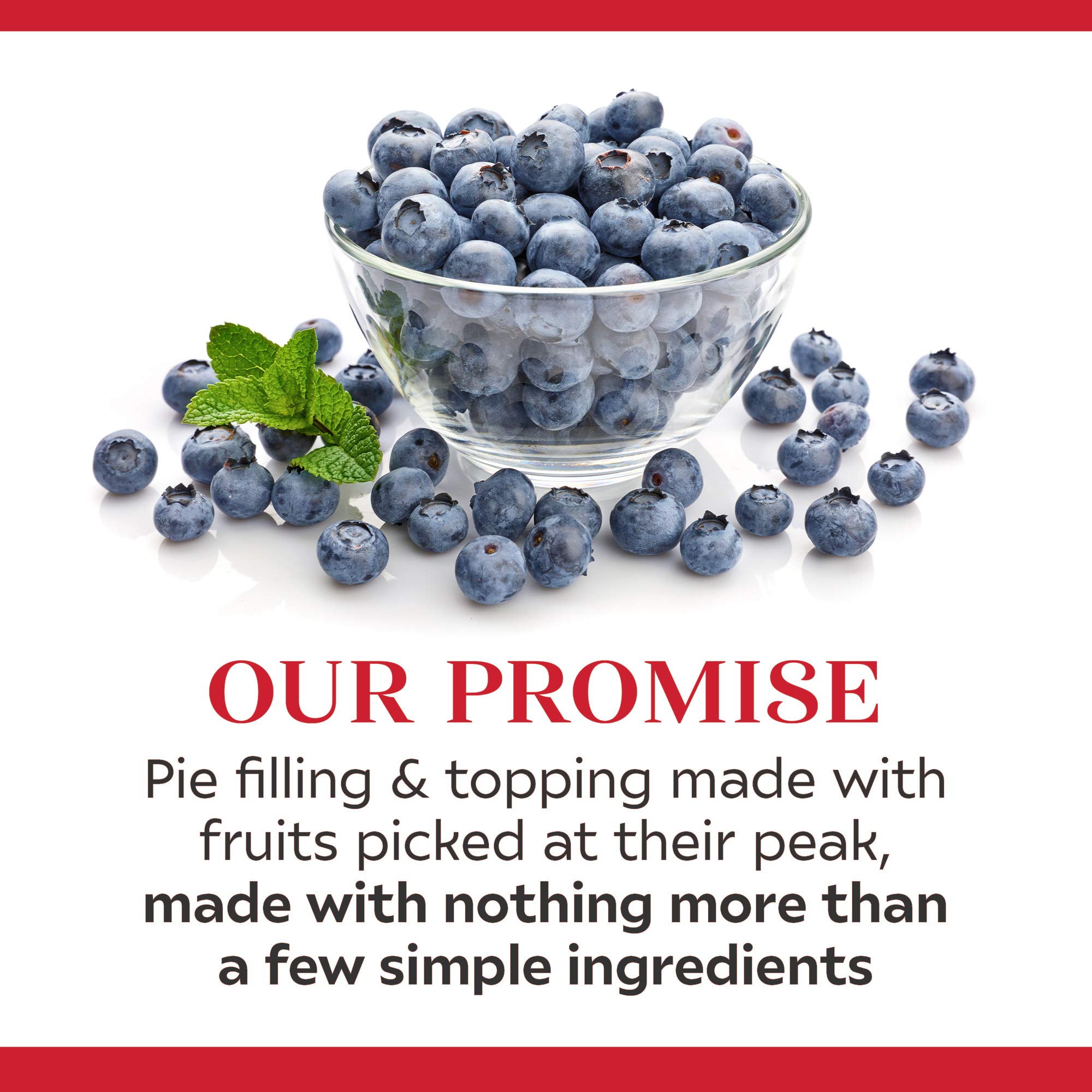 Duncan Hines Comstock Simply Blueberry Pie Filling, 21 Ounce (Pack of 8) - Perfect for Baking Pies, Desserts, and Sweet Treats at Home