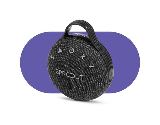 Premium Sprout Speaki Bluetooth Speaker - Portable Wireless Speaker with HD Sound, 12H Playtime, IPX5 Waterproof - Perfect for Outdoor, Travel, Pool Party & Home Use