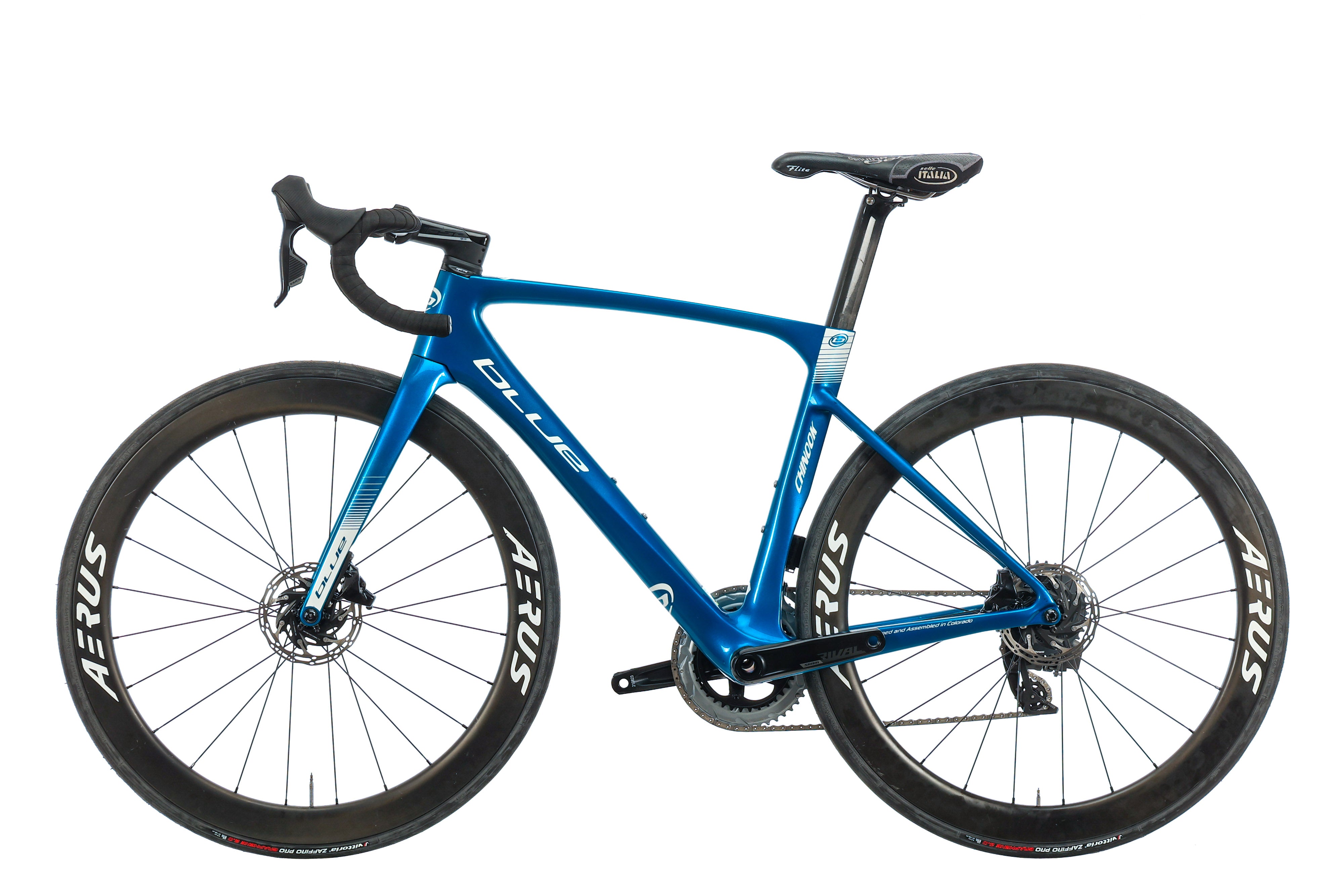 2020 Blue Chinook Rival AXS Road Bike - Lightweight Carbon Frame, Small Size | Perfect for Competitive Cycling & Long-Distance Road Races