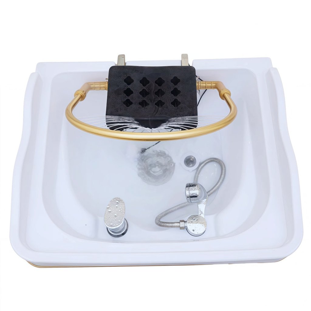 Portable Thai & Japanese Head SPA Acrylic Wash Basin - SalonLand Adjustable Back Wash Bowl for Hair Salon & Home Spa Use