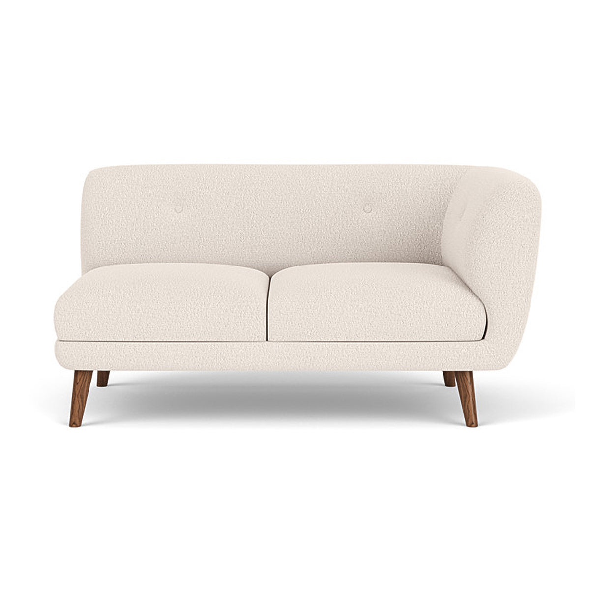 Alfred Boucle Right 2 Seater Modular Sofa - Modern Comfortable Sectional Couch for Living Room, Lounge & Small Spaces
