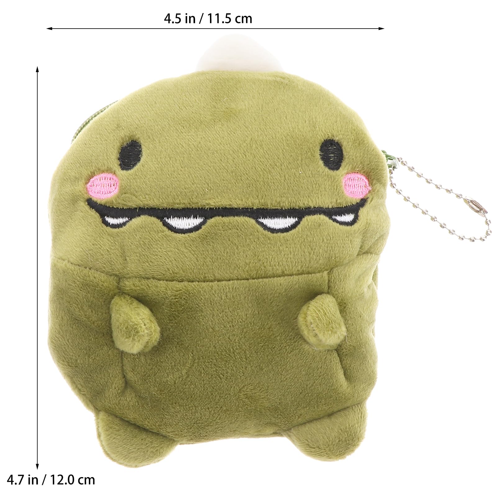 Cute Green Dinosaur Coin Purse - Plush Dinosaur Pouch & Mini Wallet for Women & Girls | Perfect for Collecting Coins, Keys & Small Essentials (Dinosaur-Themed Gift Idea)