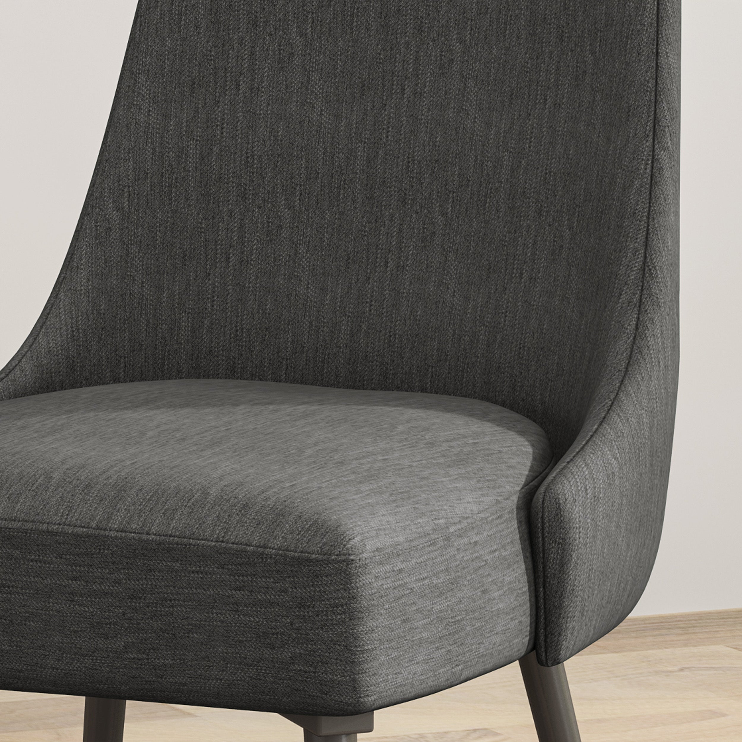 Modern Dining Chairs Set of 2 - Sturdy Wooden Kitchen Chairs with Padded Seats - Comfortable Home & Restaurant Furniture for Dining Room, Kitchen, Breakfast Nook & Cafe