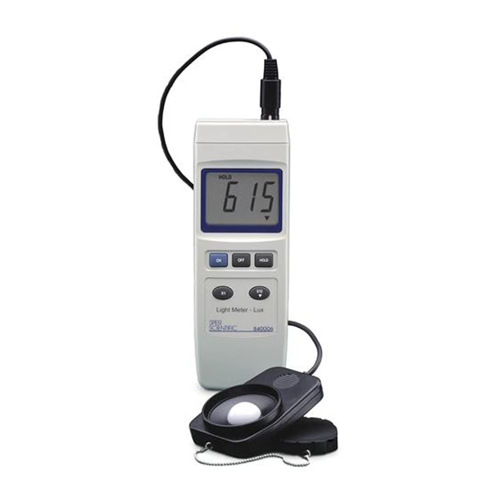 Sper Scientific 840020C Digital Lux and Foot-Candles Light Meter - Professional Light Measurement Tool for Photography, Indoor Lighting, and Workplace Safety