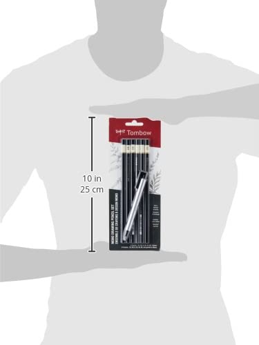 Tombow 61002 Mono Drawing Pencil Set - 0.5mm Graphite, 6-Pack with Zero Eraser - Professional Sketching & Drafting for Artists, Architects & Students - Perfect for Technical Drawing, Shading & Detailed Artwork