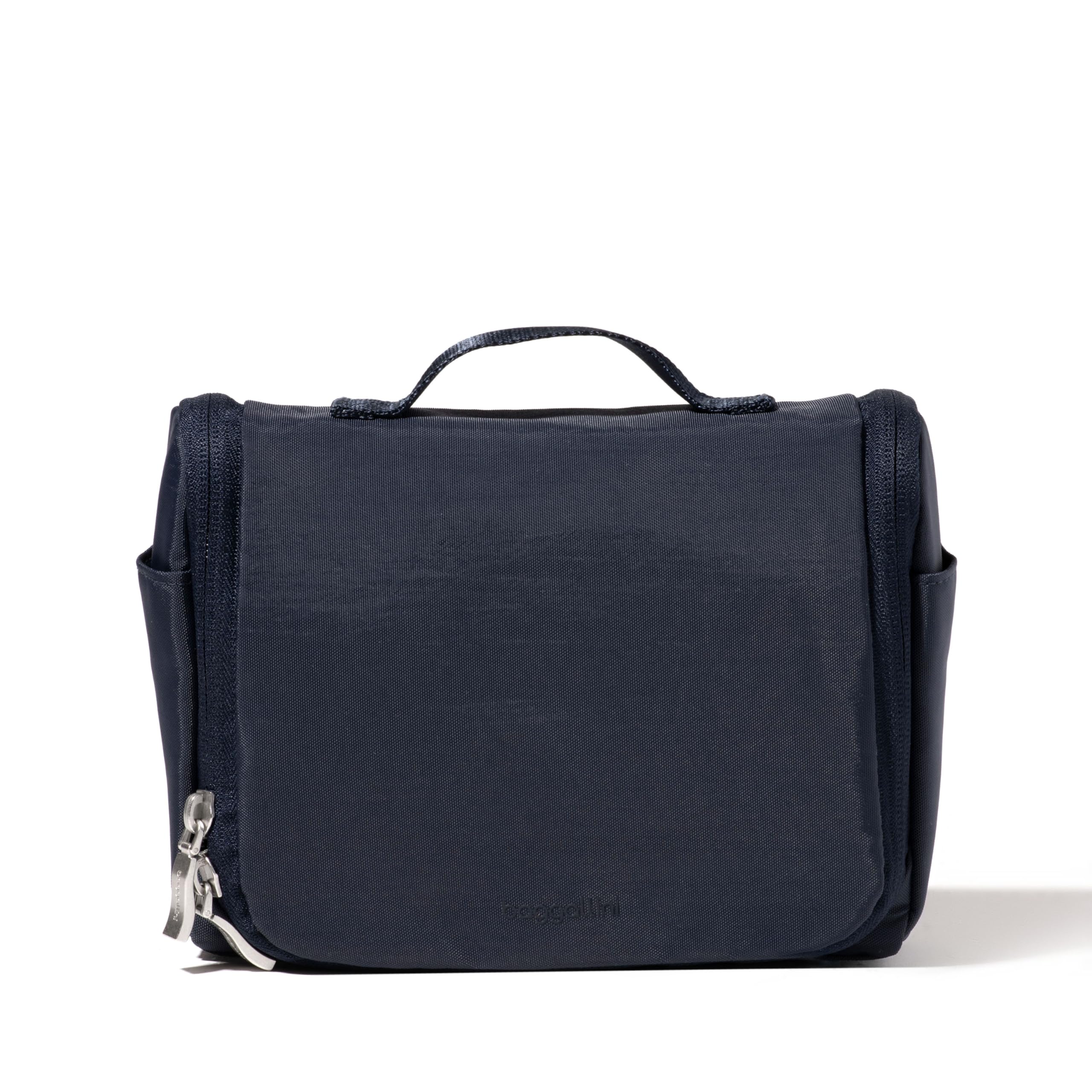 Baggallini Unisex Small Toiletry Kit - Lightweight 5x8 Inch Waterproof Makeup Bag for Travel, Gym & Daily Essentials Organization | Compact Cosmetic Case for Men & Women