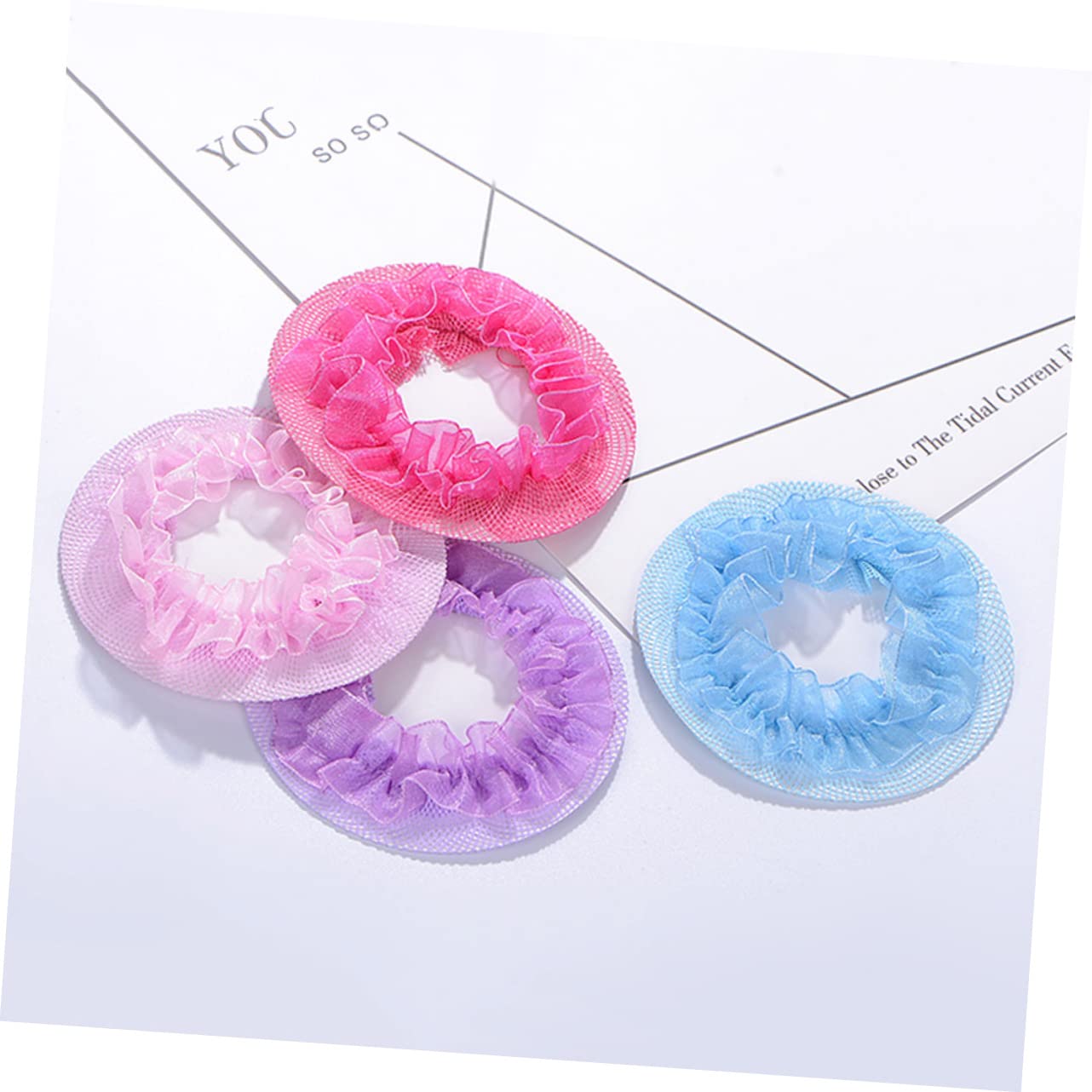 Minkissy 5-Pack Blue Ballet Bun Covers - Breathable & Comfortable Hair Nets for Women - Perfect for Dance, Ballet, and Gym Workouts