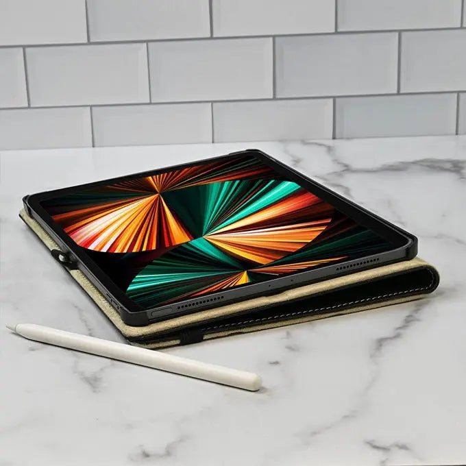 Premium Genuine Leather iPad Case - Slim Protective Cover for iPad Pro/Air/Mini - Perfect for Work, Travel & Everyday Use