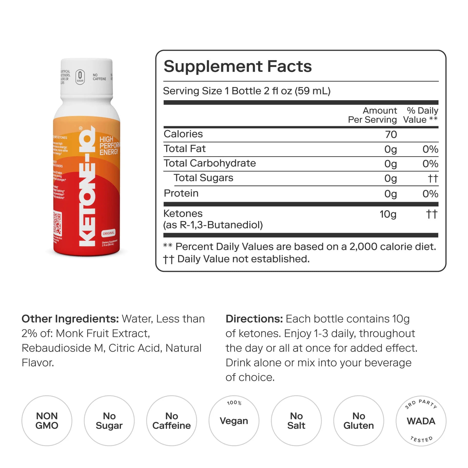 Ketone IQ® Shots - 2 oz Single Serve Energy Booster for Keto Diet & Mental Focus | Perfect for Workouts, Study & Intermittent Fasting