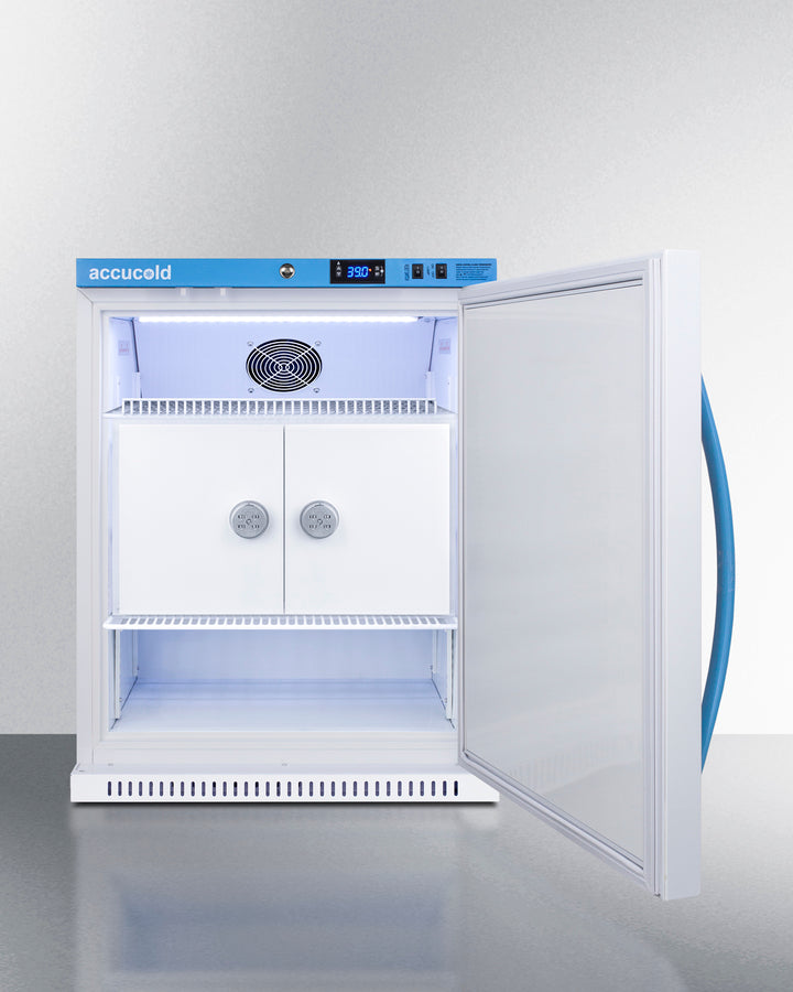 Accucold 6 Cu.Ft. MOMCUBE™ ADA Height Breast Milk Refrigerator with Interior Lockers - Perfect for Hospitals, Daycares & Breastfeeding Moms
