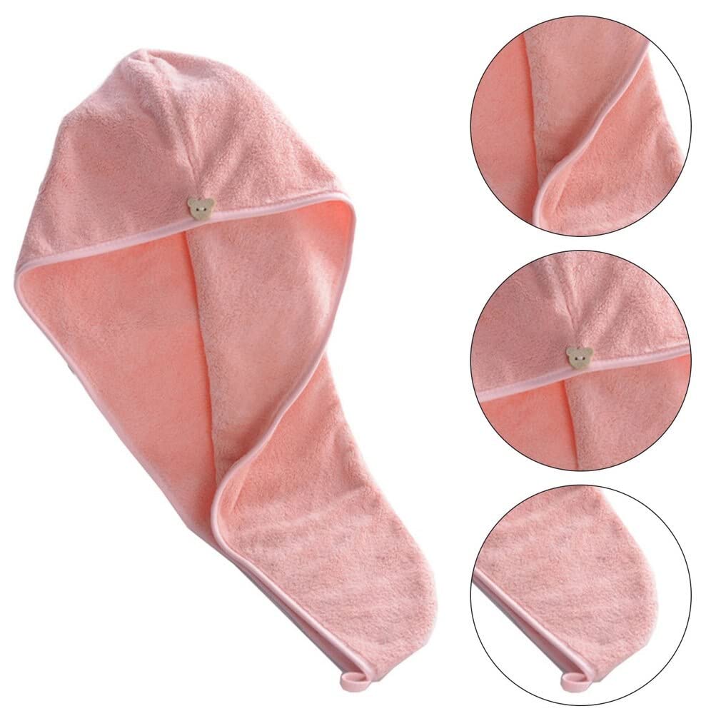 MEENIRA Microfiber Hair Towel Wrap - Super Absorbent Hair Turban for Women with Curly, Long & Thick Hair - Quick Dry Hair Cap for Shower, Salon & Home Use - Pack of 2 Multicolor Hair Covers