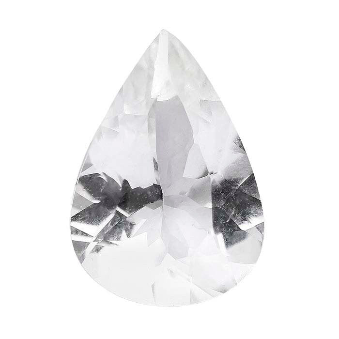 Natural Genuine Arkansas Ice Quartz - White Clear Crystal Quartz Pear Shape 9x6mm to 13x9mm VVS Loose Stone - Mined & Cut in USA - Perfect for Jewelry Making, Healing Crystals & Meditation Decor