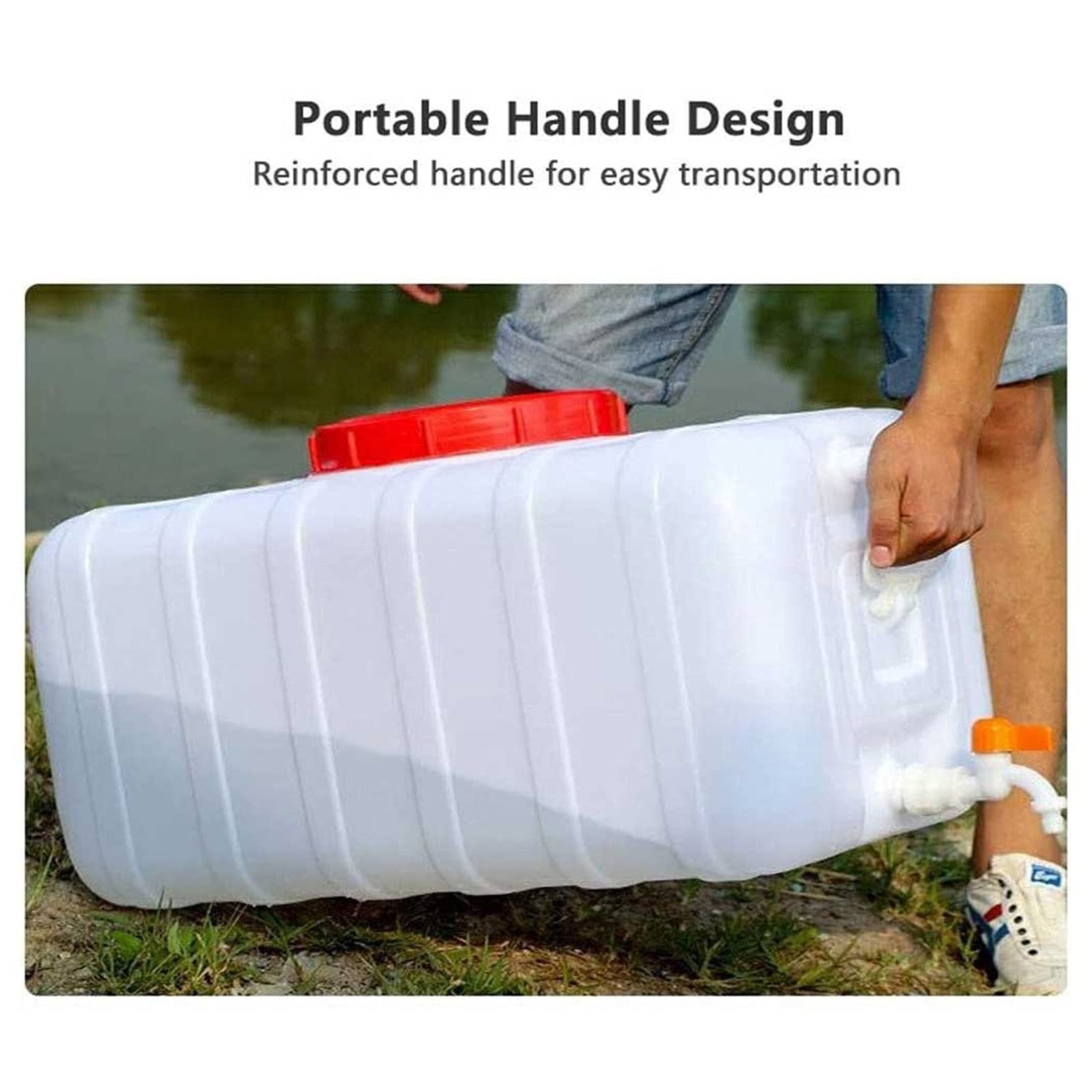 Large Plastic Water Storage Tanks 50L/80L/110L/200L - Emergency Water Container for Camping, Hiking & Outdoor Survival (80L/21 Gallon Capacity) - Durable Portable Water Tank for Home, Farm & Disaster Preparedness