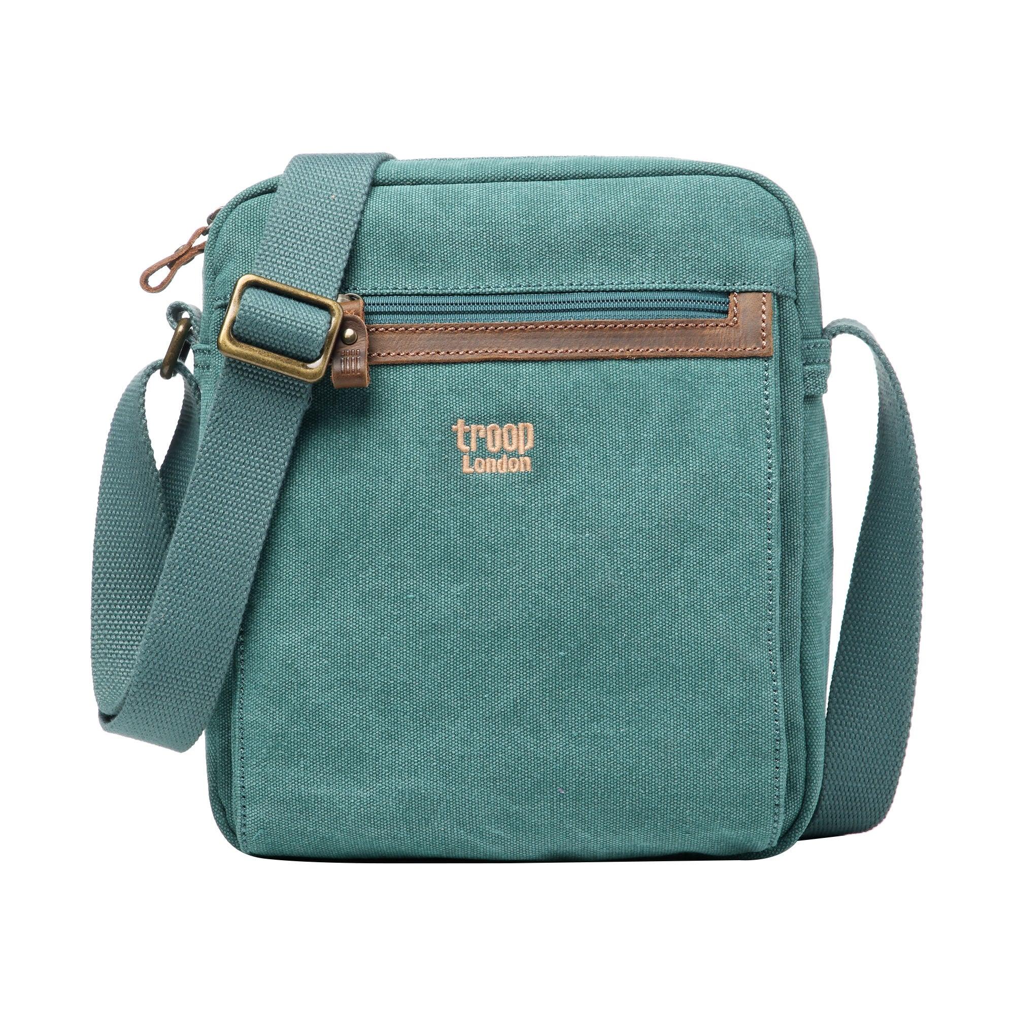TRP0218 Troop London Classic Canvas Crossbody Bag - Stylish & Durable Messenger Bag for Men & Women - Perfect for Travel, Work, and Everyday Use