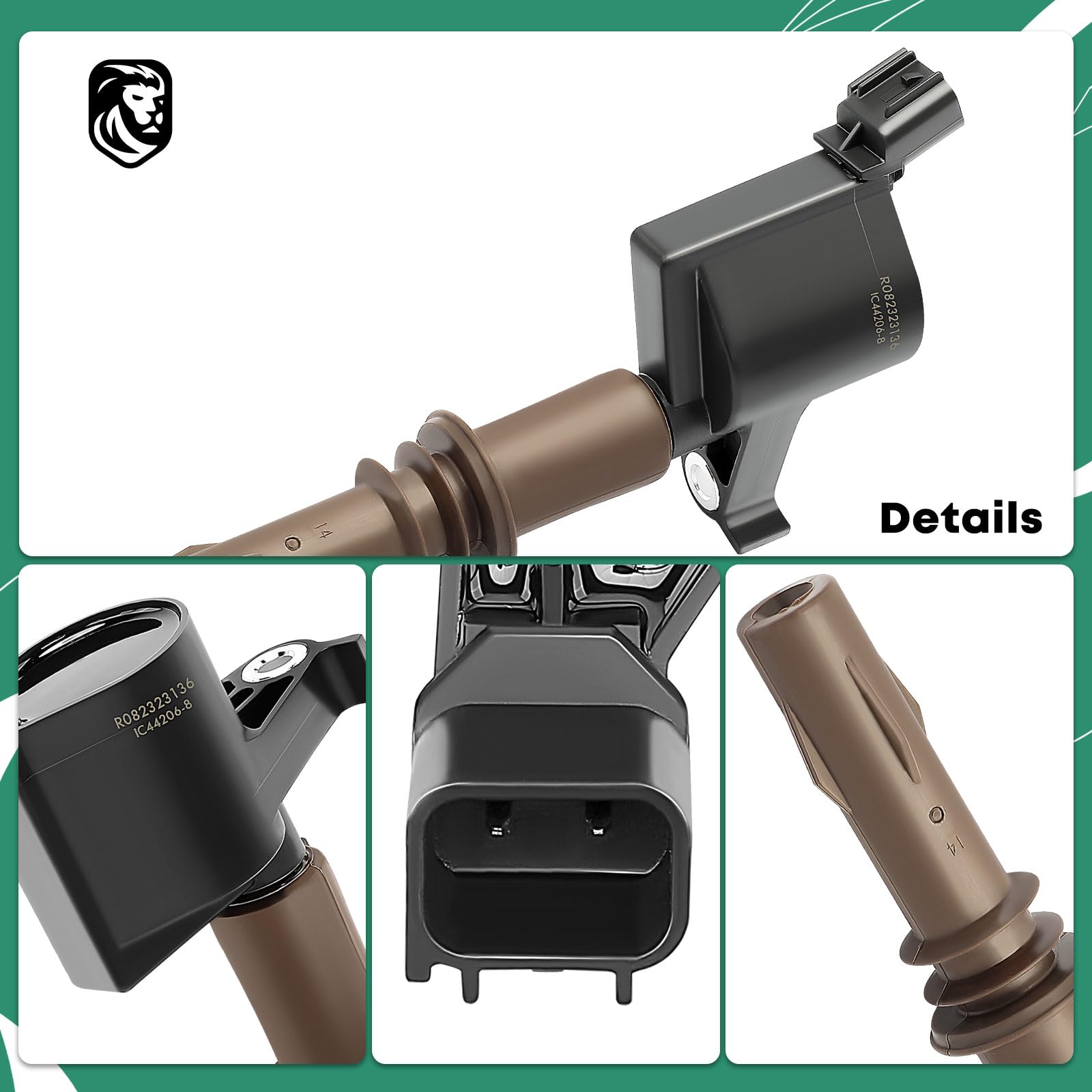 YHTAUTO Ignition Coil Replacement for Ford F-150 F-250 F-350 F-450 F-550 Super Duty, F-650 F-750 F53 Explorer Sport Trac Mustang Expedition - Compatible with Lincoln Navigator & Mercury Mountaineer - High Performance Engine Ignition Coil - Perfect for Off-Roading, Towing & Daily Driving