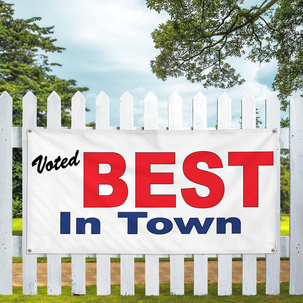 Premium Vinyl Banner - Multiple Sizes (60x144 Inches) | Weatherproof & Durable Outdoor Business Sign with 10 Grommets | Perfect for Yard Signs, Political Campaigns, Store Promotions & Industrial Use