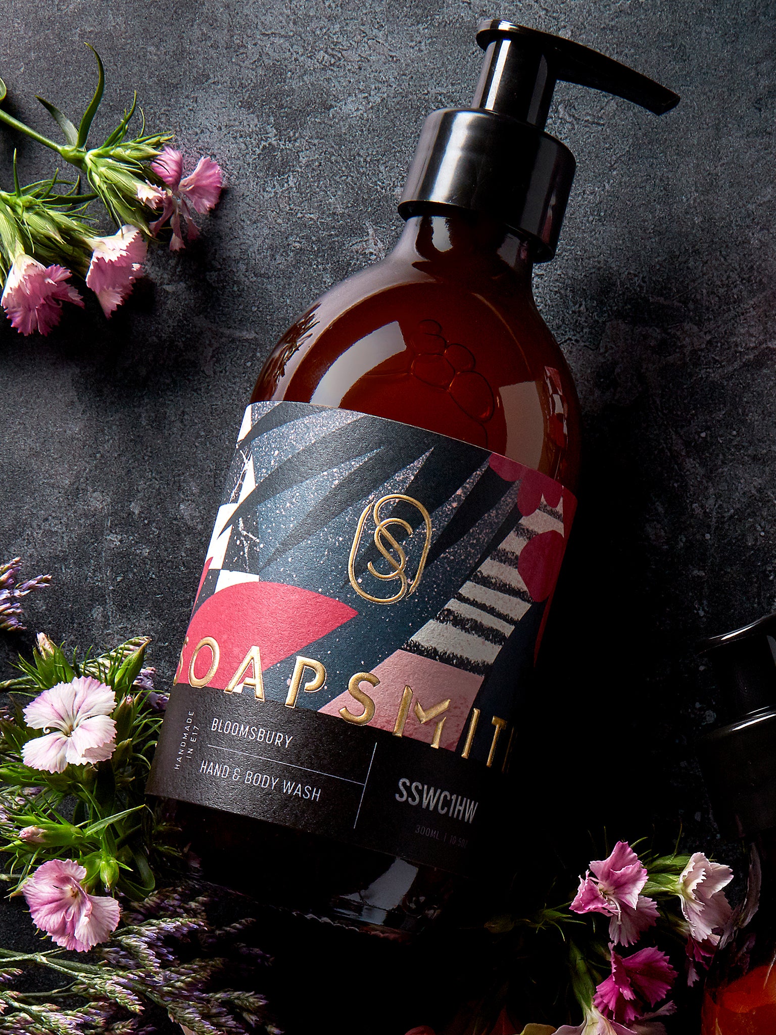 Soapsmith Luxury Hand Wash - Bloomsbury Scent | Natural & Moisturizing | Perfect for Bathroom, Kitchen & Guest Use