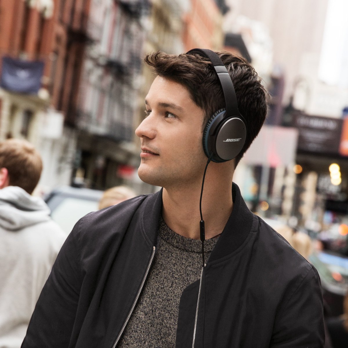 Bose QuietComfort 25 Wired Noise Cancelling Headphones for Samsung & Android - Black (Renewed) | Studio, Travel & Office Use with 3.5mm Jack
