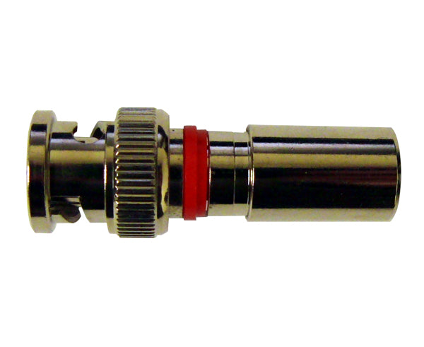BNC RG59 Coaxial Cable Connector - Male Compression Style for CCTV, Satellite & Security Systems - CM/CMP Rated for Indoor/Outdoor Use - High-Speed Signal Transmission