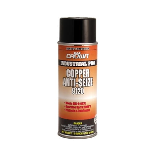 Aervoe 9120 12 oz. Copper Anti-Seize Lubricant (Aerosol Can) - High-Temp Protection for Bolts, Nuts & Threaded Parts - Automotive, Marine & Industrial Use