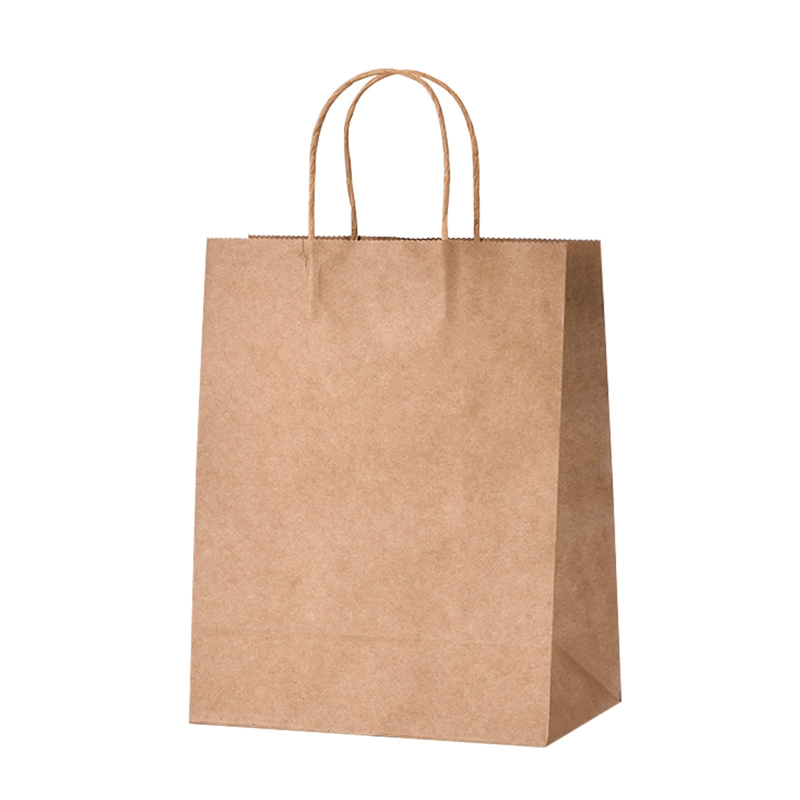 50 Pcs Kraft Paper Bags with Handles - Eco-Friendly Shopping & Gift Bags for Restaurants, Takeout, Kids Parties, Holidays, Boutique Retail & Grocery Packaging (10x5x12 Inches) - Perfect for Parties, Gifts & Sustainable Shopping