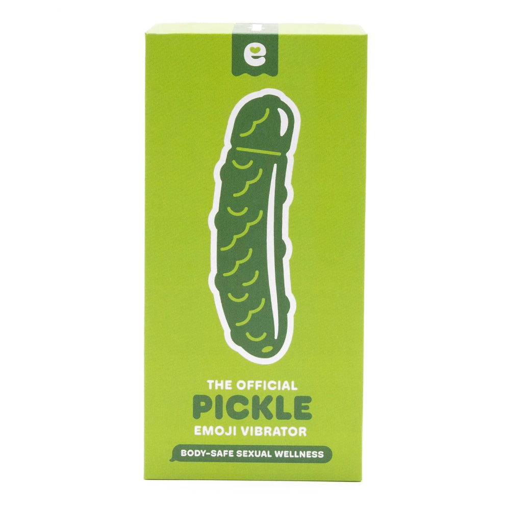 Emojibator Pickle Emoji Textured Silicone Mini Vibrator - Cute & Discreet Personal Massager for Women, Perfect for Travel, Gifts & Solo Play