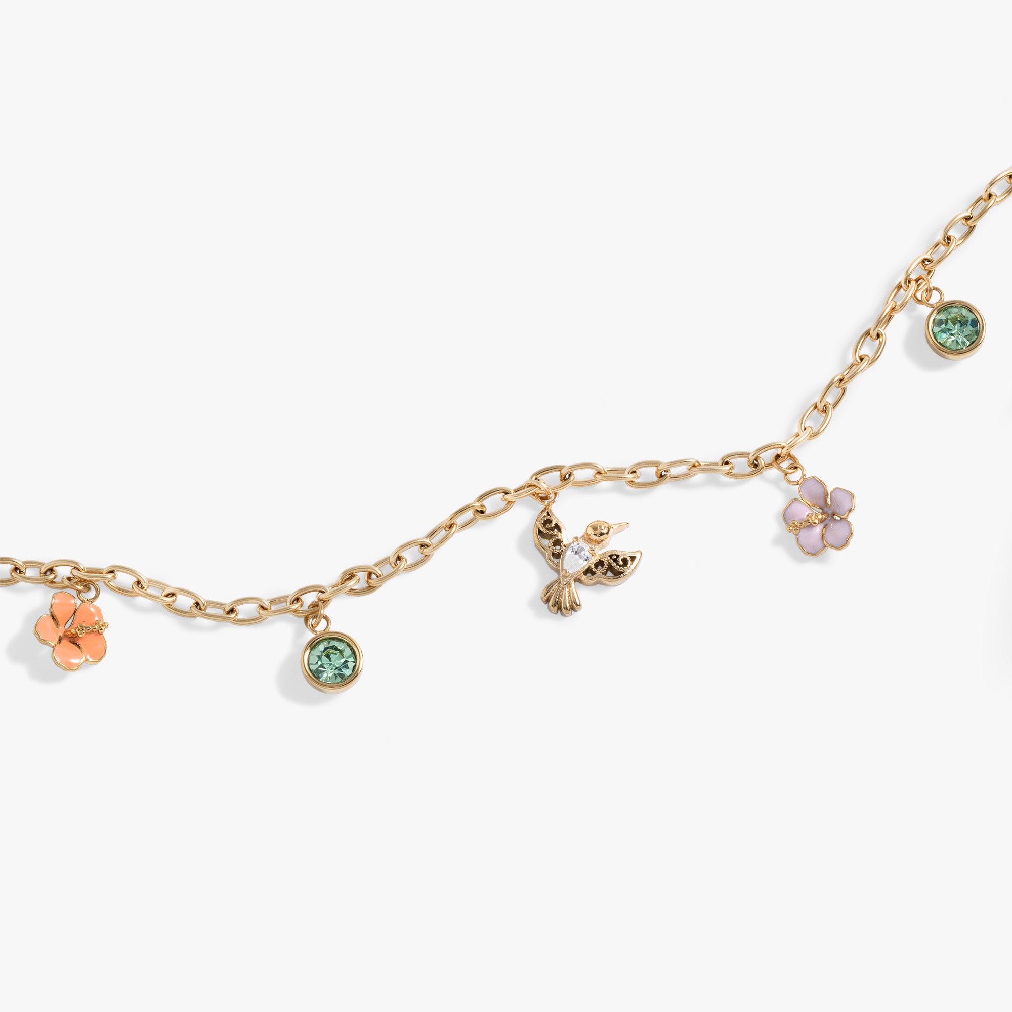 Hummingbird Multicharm Adjustable Anklet - Dainty Adjustable Ankle Bracelet for Women - Perfect for Summer, Beach, Boho Style & Everyday Wear