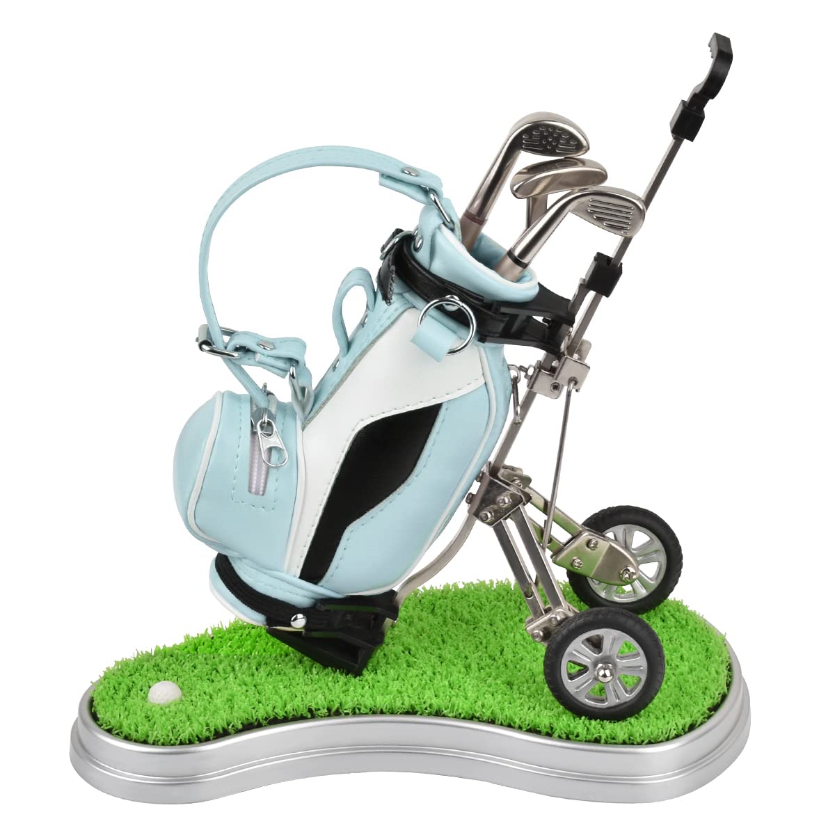 Dual-Purpose Golf Pen Holder with 3 Club Pens - Unique Office Desk Organizer & Golf Lover Gift for Men & Women | Perfect for Golf-Themed Decor & Birthday Presents