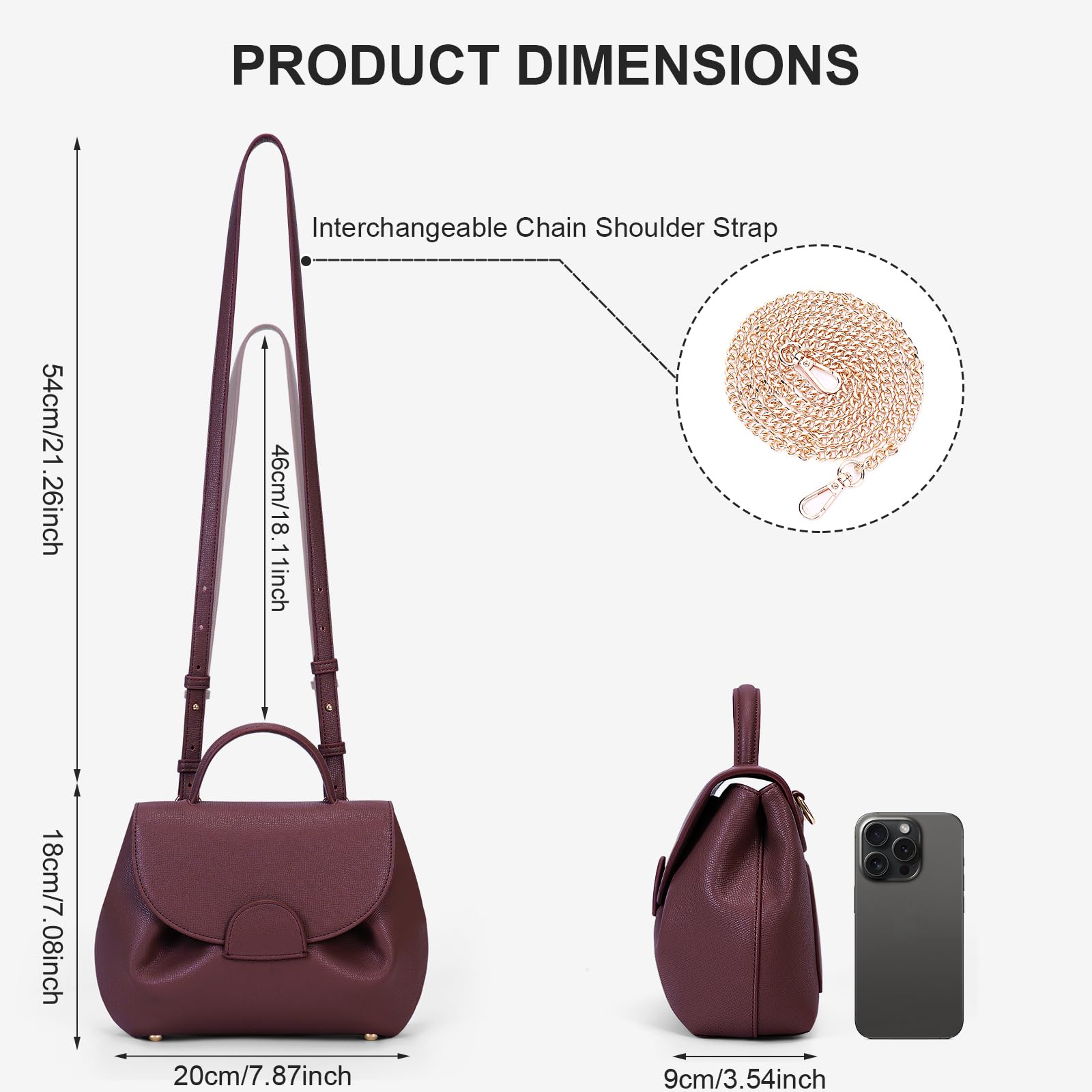 Luxury Designer Small Top Handle Crossbody Bag for Women - Faux Leather Mini Shoulder Purse & Handbag Satchel - Perfect for Work, Travel & Evening Out