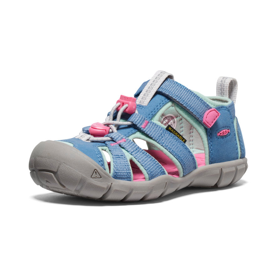 Little Kids' Seacamp II CNX Water Shoes - Coronet Blue/Hot Pink - Lightweight & Quick-Dry for Beach, Pool & Outdoor Play