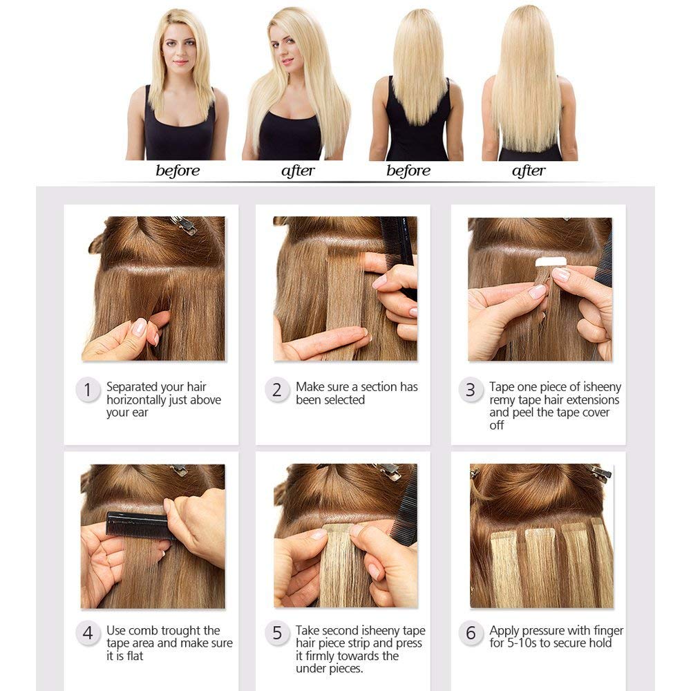 Ombre Black to Brown Tape-In Human Hair Extensions - 20pcs 22In 50g 100% Natural Silky Straight Hair for Women | Perfect for Daily Wear, Parties & Special Occasions