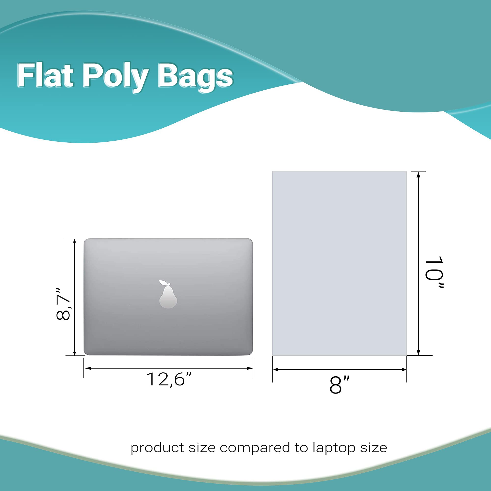 1000 Pack 8x10 Inches Clear Plastic Bags for Packaging - 4 Mil Durable Polyethylene Flat Bakery Bags with Open Top | Perfect for Popcorn, Homemade Bread, Cookies, Candy & Retail Display | Food Safe Storage Solution for Bakeries & Small Businesses