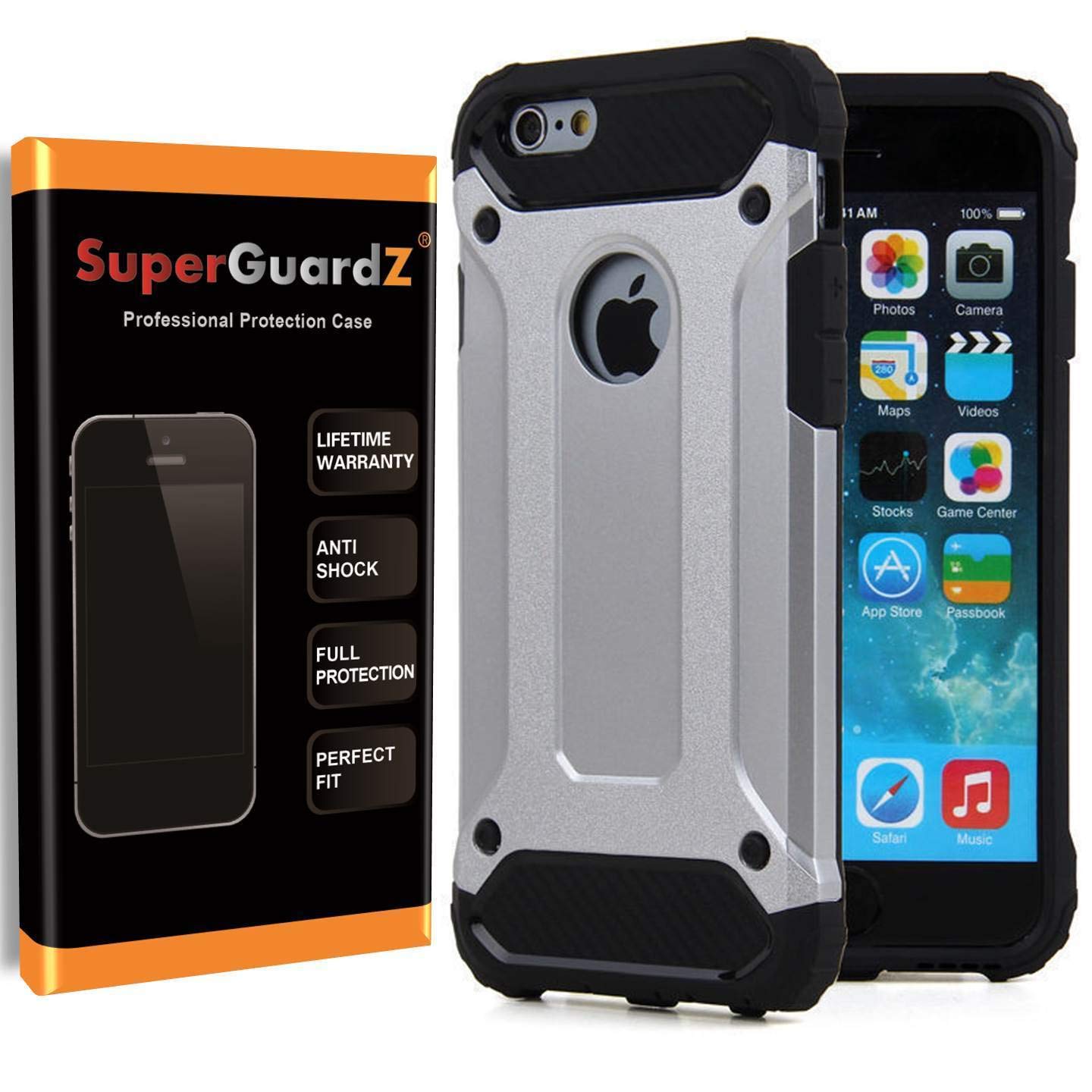 SuperGuardZ Heavy Duty Shockproof Case for iPhone 8 & iPhone 7 - Slim Protective Armor Cover [Silver] | Perfect for Outdoor Activities, Work & Everyday Protection