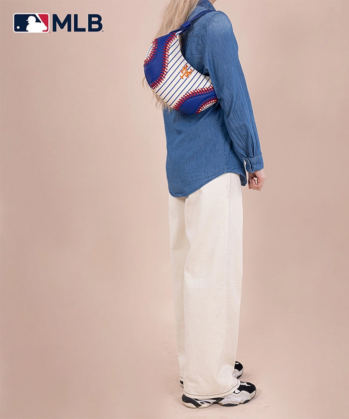MLB New York Mets Hobo Bag for Women - Stylish Crossbody Shoulder Purse - Perfect for Baseball Games, Shopping & Daily Use