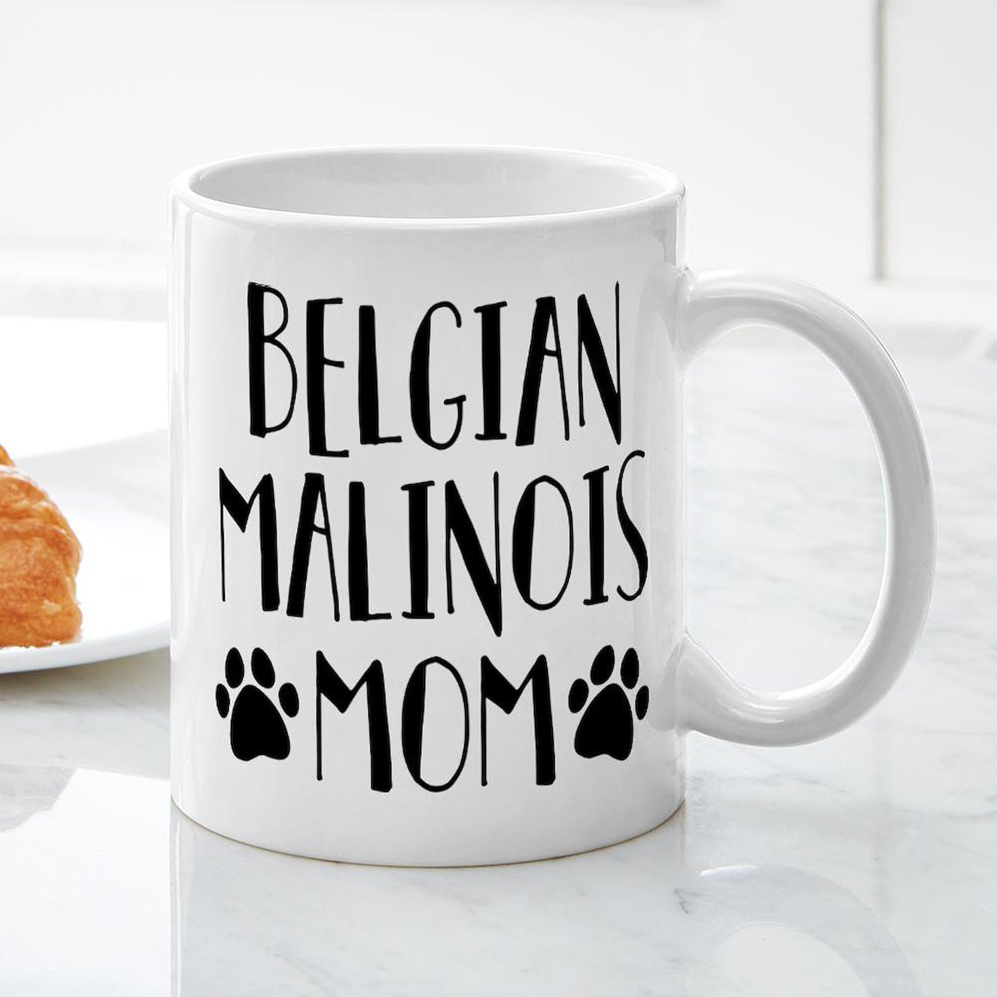 Belgian Malinois Mom 11 oz Ceramic Coffee Mug - 325 ml White Coffee Cup for Dog Lovers, Perfect for Home, Office & Gifts