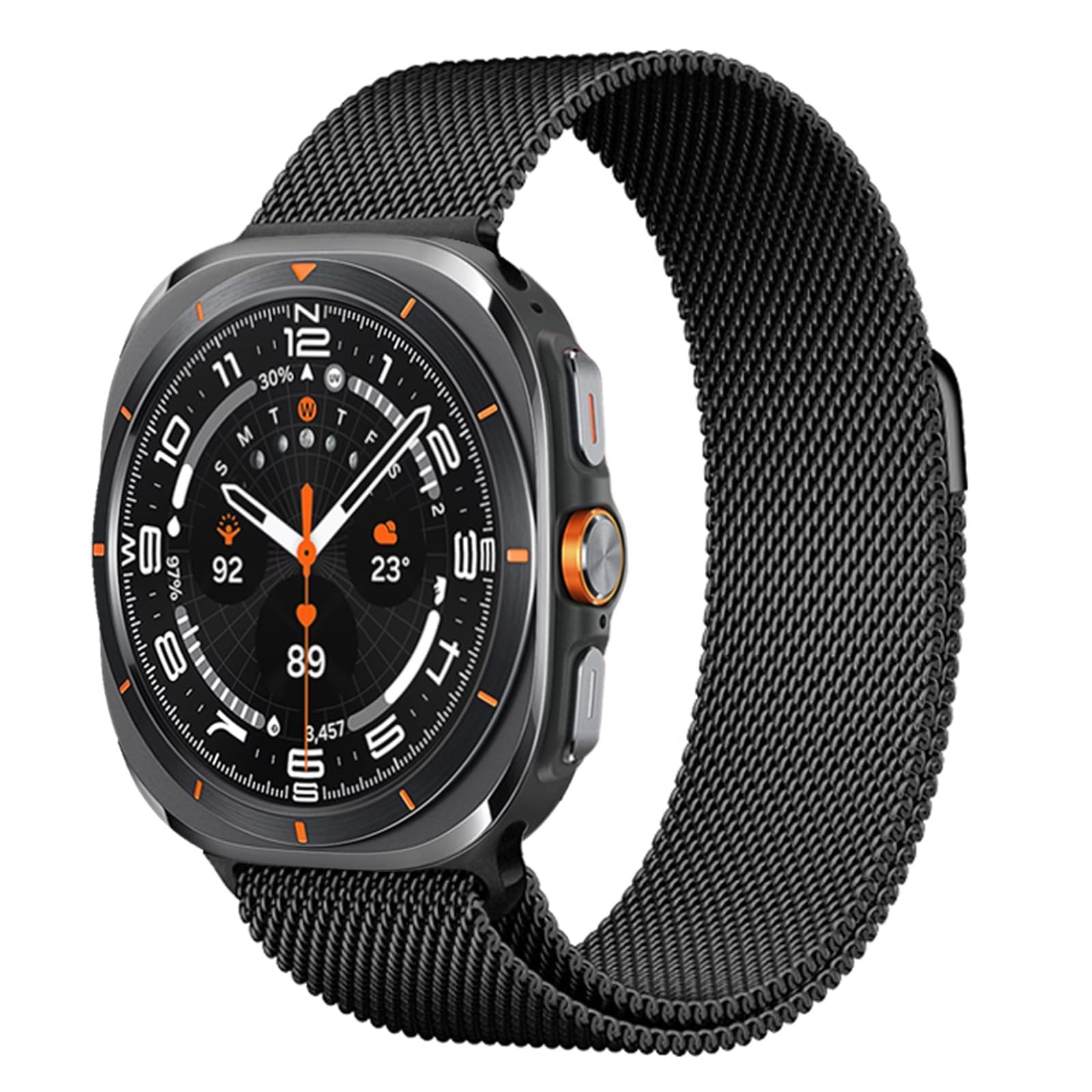 Magnetic Strap for Samsung Galaxy Watch Ultra 47mm - Stainless Steel Milanese Loop Band for Men & Women - Perfect for Workouts & Daily Wear