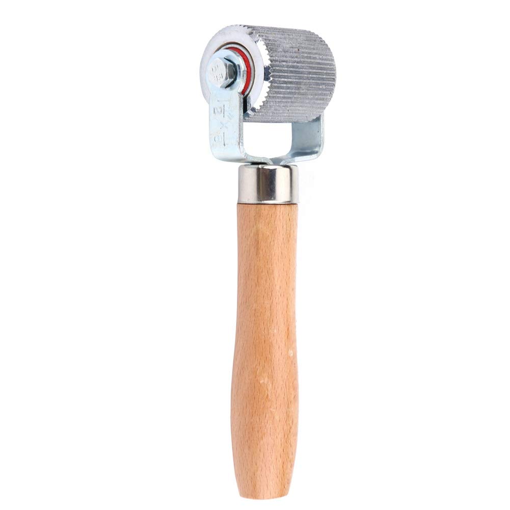 Aramox Heavy Duty Tire Repair Tool with Wood Handle & Ball Bearing Roller - Professional Puncture Repair Kit for Cars, Trucks, Motorcycles (Large Size) - Ideal for Emergency Roadside Repairs & Garage Use