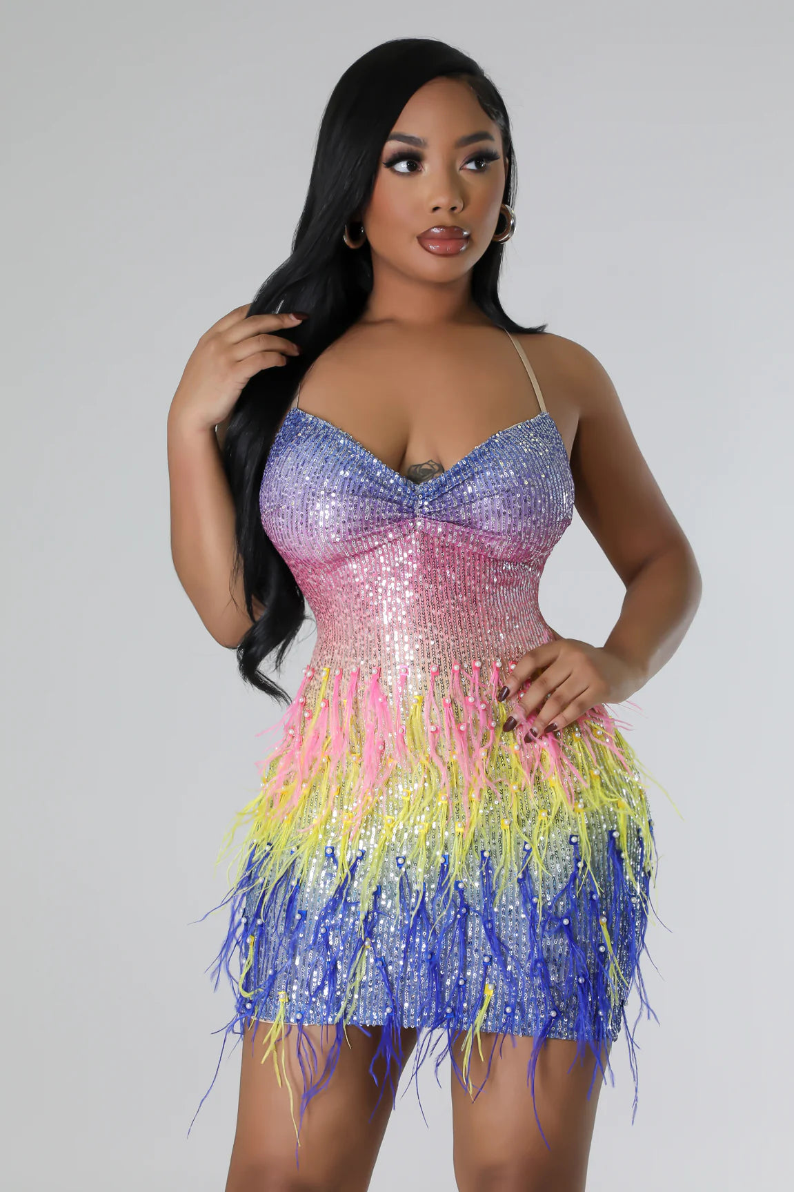 Sparkly Sequin Mini Dress for Women - Elegant Party & Club Wear - Perfect for Night Out, Prom, and Special Occasions
