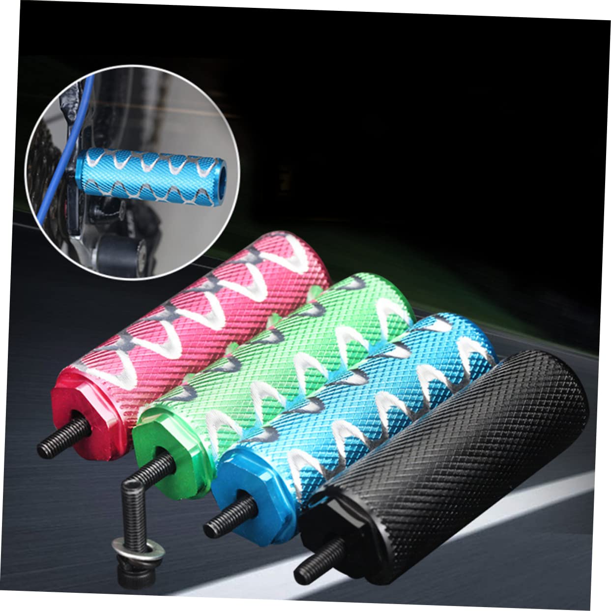 BESPORTBLE Bike Tailgate Pad - 1 Pair Mountain Bike Pegs & Grips for Secure Transport - Durable Bicycle Accessories for Skis, Snowboards & Outdoor Adventures