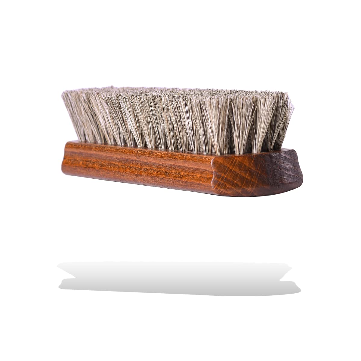 VALENTINO GAREMI Premium Leather Shoe Shine Brush - German-Made Horsehair Polish Brush for Dress Shoes & Boots - Perfect for Men's Formal Footwear Care & Maintenance