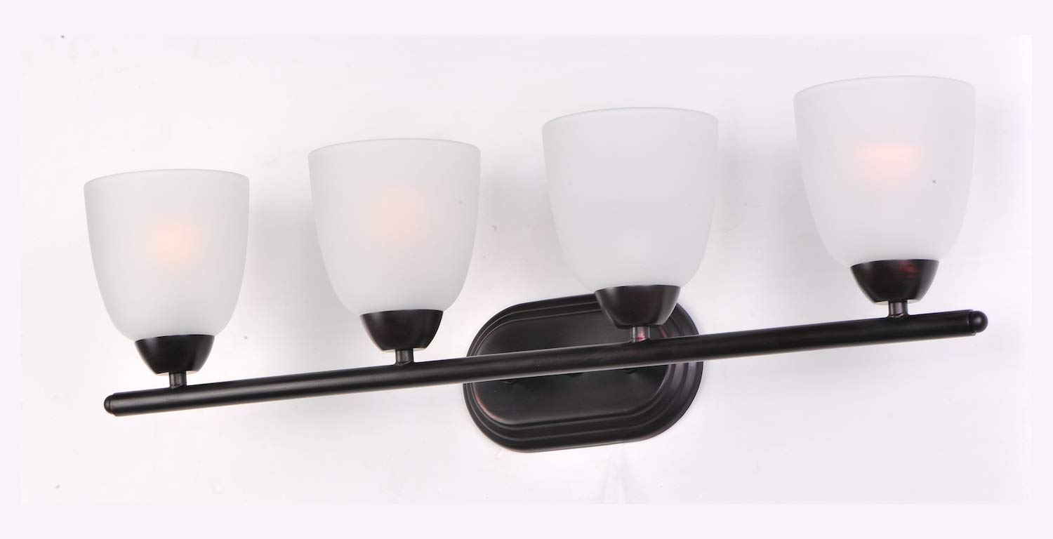 Axis 4-Light Bathroom Vanity Light Fixture - Modern LED Lighting for Bathroom Mirror, Makeup Area & Dressing Room (Brushed Nickel Finish)