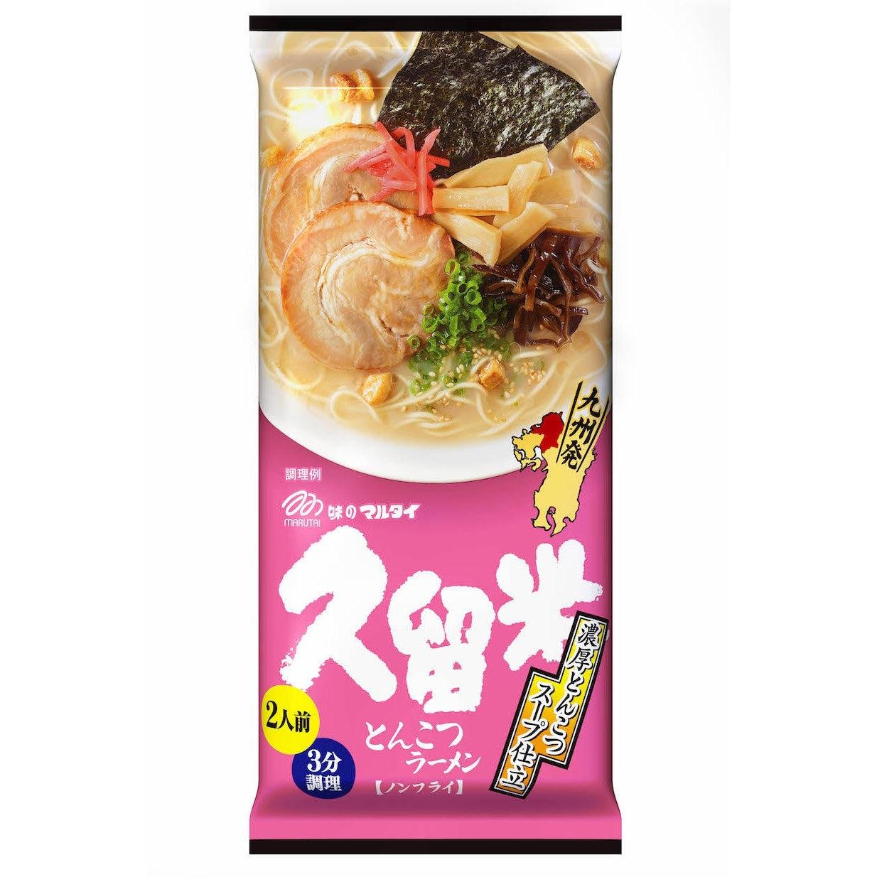 Marutai Kurume Rich Tonkotsu Instant Ramen (Pack of 3) - Authentic Japanese Pork Bone Broth Noodles - Perfect for Quick Meals, Office Lunches & Late Night Snacks
